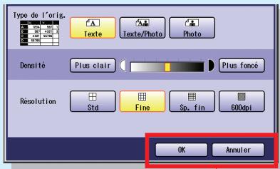 PANASONIC DP-C323 - Ex.: Sélectionnez "Menu" et "Régl. qualité". - 1