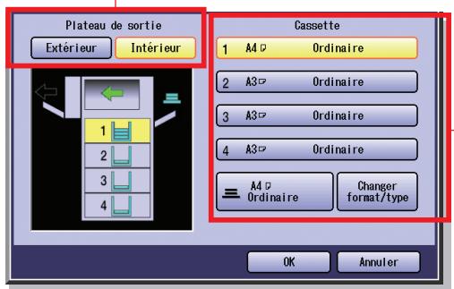 PANASONIC DP-C323 - Lorsque "Cass./plat. sortie" est selectionné. - 1
