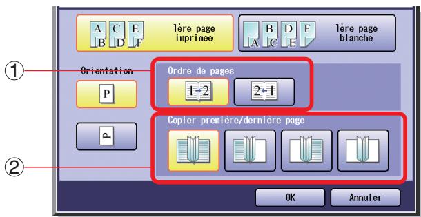 PANASONIC DP-C323 - Sélectionnez l'ordre des pages et le format de la copie. - 1