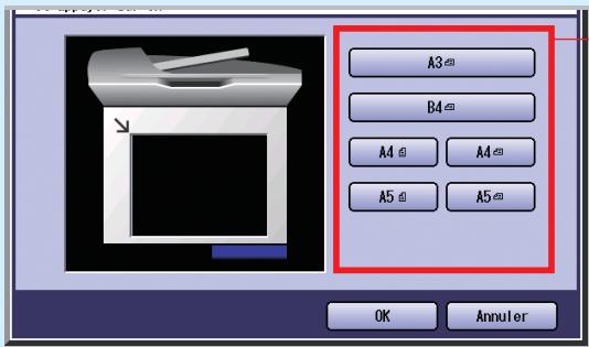 PANASONIC DP-C323 - Lorsque "Format original" est sélectionné. - 1