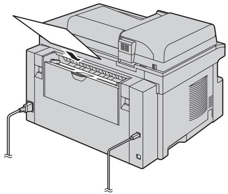PANASONIC KX-MB771BL - Si le papier d'enregistrement qui se trouve dans le bac d'alimentation manuelle n'a pas été correctement introduit dans l'appareil - 1