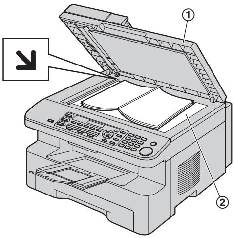 PANASONIC KX-MB771BL - Utilisation de la vitre du scanner - 1