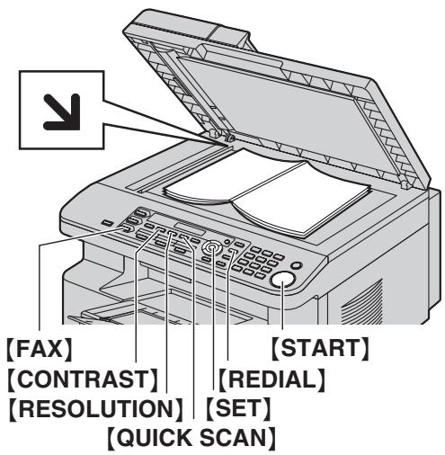 PANASONIC KX-MB771BL - Utilisation de la vitre du scanner - 1