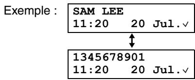 PANASONIC KX-MB771BL - Modification de l'affichage des informations relatives à l'appelant - 1