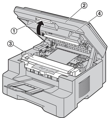 PANASONIC KX-MB771FR - Cas 3: Si le papier d'enregistrement a occasionné un bourrage à proximé de l'unité de fusion: - 1