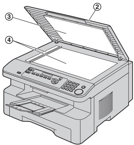 PANASONIC KX-MB771FR - Plaques blanches et vitres du scanner - 2