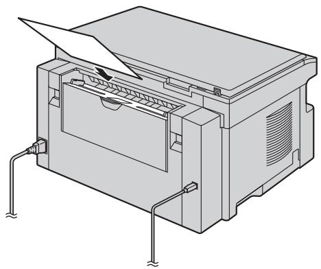 PANASONIC KX-MB771FR - Si le papier d'enregistrement qui se trouve dans le bac d'alimentation manuelle n'a pas ete correctement introduit dans l'appareil - 1
