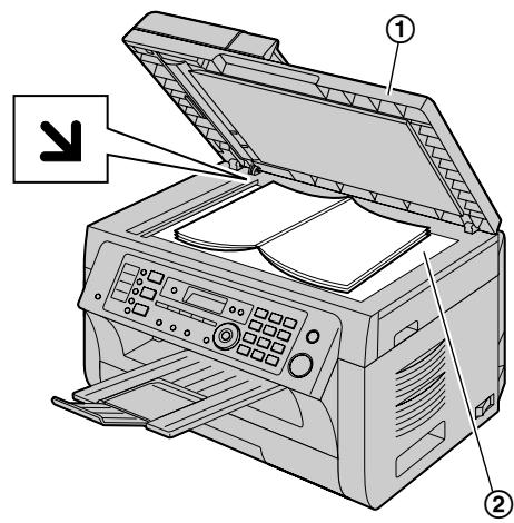 PANASONIC KXMB2062JT - Utilisation de la vitre du scanner - 1