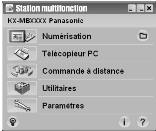 PANASONIC KX-MB1500 - Démarrage du logiciel multifonction - 1