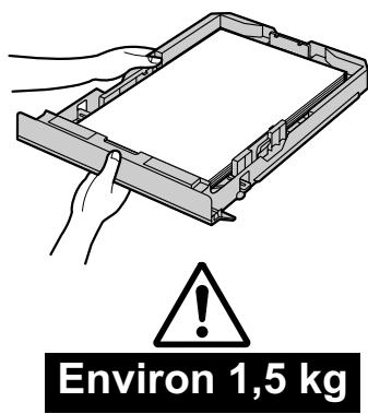 PANASONIC KX-MB1500 - Précaution d'utilisation du bac d'alimentation - 2