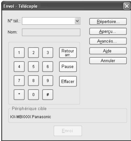 PANASONIC KX-MB1500 - Envoi d'un document électronique en tant que télécopie à partir de l'ordinateur - 1