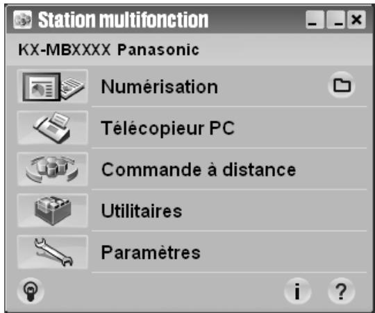 PANASONIC KX-MB1500G - Démarrage du logiciel multifonction - 1