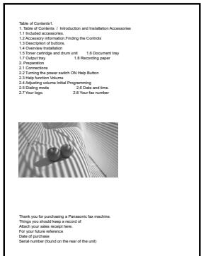 PANASONIC KX-MB1500G - Exemple 1 - 2