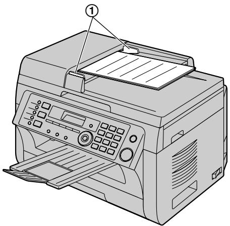 PANASONIC KXMB2010E - Using the automatic document feeder (KX-MB2010/KX-MB2025/KX-MB2030 only) - 1