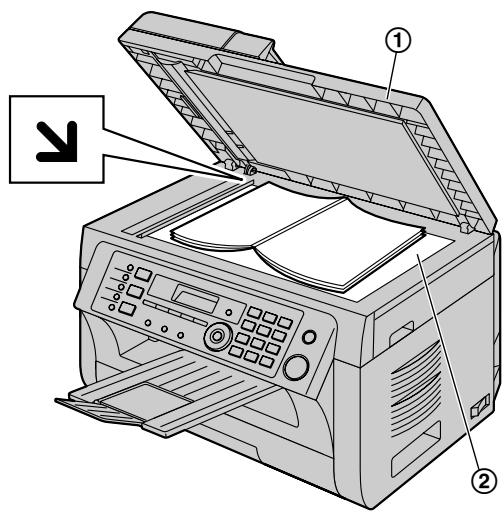 PANASONIC KXMB2010E - Using the scanner glass - 1