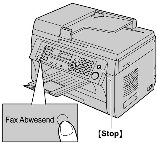 PANASONIC KXMB2025 - Aktivieren des TEL/FAX-Modus - 1