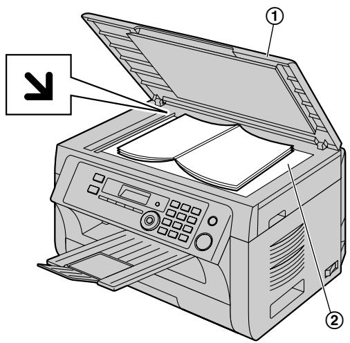 PANASONIC KXMB2025 - Das Vorlagenglas des Scanners verwenden - 1