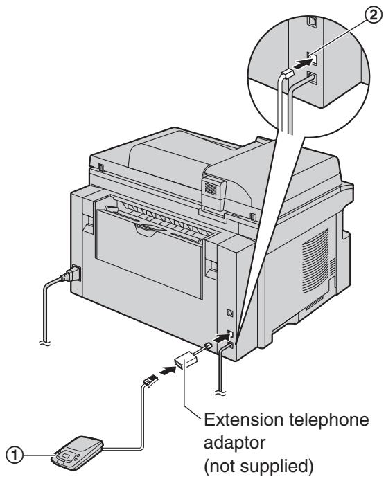 PANASONIC KXMB771E - Connect the answering machine (①). - 1