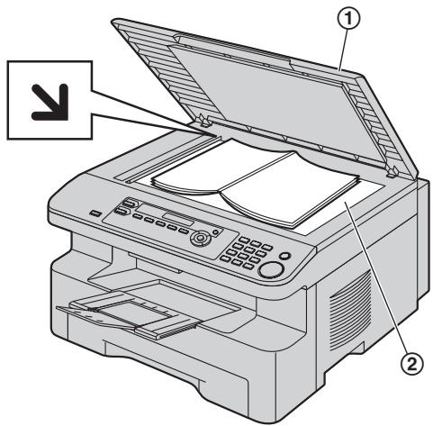 PANASONIC KXMB771E - Using the scanner glass - 1