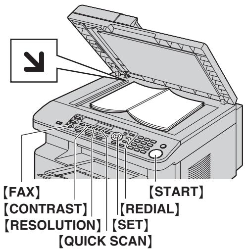 PANASONIC KXMB771E - Using the scanner glass - 1