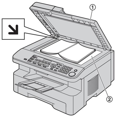 PANASONIC KXMB771G - Nutzung des Vorlagenglases des Scanners - 1