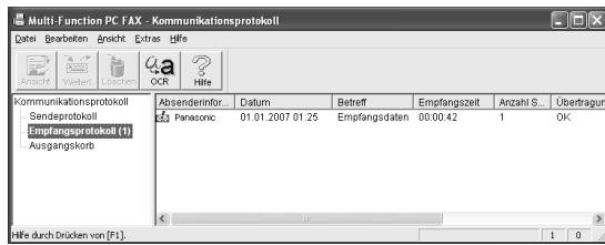 PANASONIC KXMB771G - Anschauen eines empfangenen Dokuments - 1
