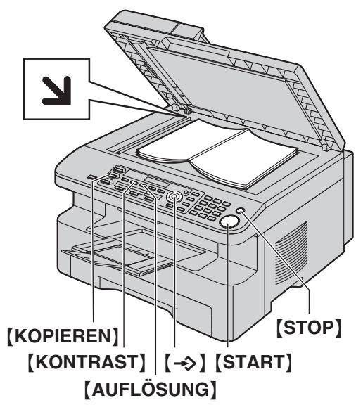 PANASONIC KXMB771G - Nutzung des Vorlagenglases des Scanners - 1