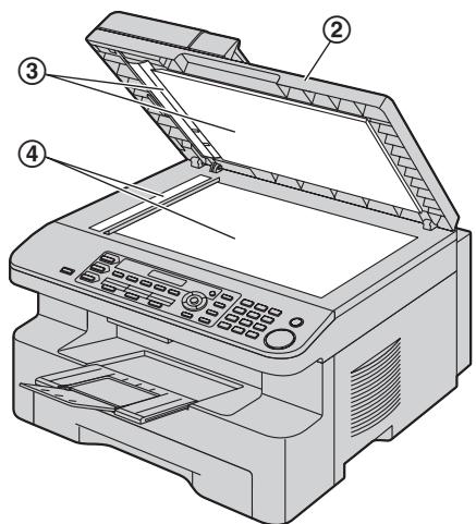 PANASONIC KXMB771G - Weiße Platte und Vorlagenglas des Scanners - 2