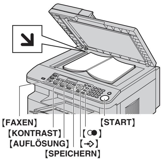 PANASONIC KXMB771G - Nutzung des Vorlagenglases des Scanners - 1