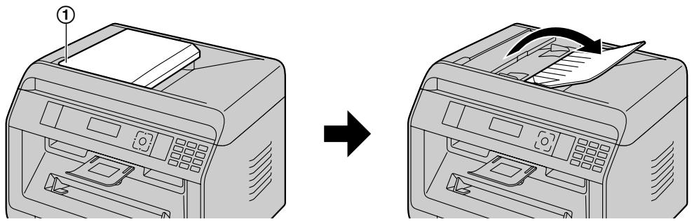 PANASONIC KXMB2170EU - Ouvrez le bac à documents (①). - 1