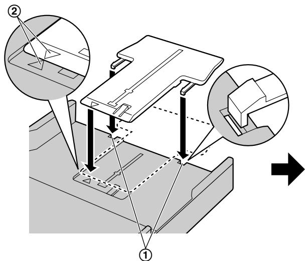 PANASONIC KXMB2170EU - Chargement de papier d'un format supérieur à A4 (à l'aide du guide d'extension) - 2