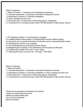 PANASONIC KX MB1500 - Exemple 1 - 1