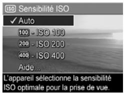 HP PHOTOSMART M307 - Sensibilité ISO - 1