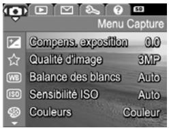 HP PHOTOSMART M307 - Utilisation du menu Capture - 1