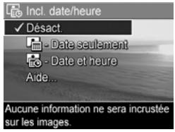 HP PHOTOSMART M307 - Incrustation de la date et de l'heure - 1