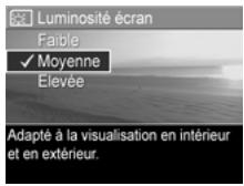 HP PHOTOSMART M307 - Luminosité de l'écran - 1