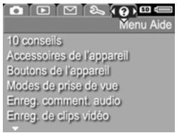 HP PHOTOSMART M307 - Menu de l'appareil photo - 5