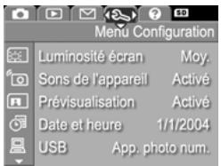 HP PHOTOSMART M307 - Menu de l'appareil photo - 4