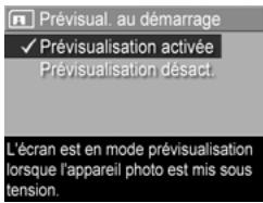HP PHOTOSMART M307 - Prévisualisation au démarrage - 1