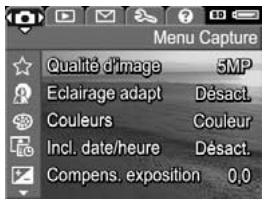 HP PHOTOSMART M417 - Utilisation du Menu Capture - 1