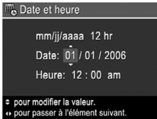 HP PHOTOSMART M527 - Réglage de la date et de l'heure - 1