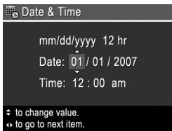 HP PHOTOSMART M547 - Set the date and time - 1