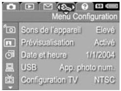 HP PHOTOSMART R507 - Menus de l'appareil photo - 4