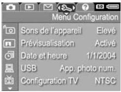 HP PHOTOSMART R507 - Chapitre 6 - Utilisation du menu Configuration - 1