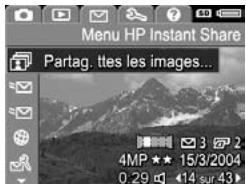 HP PHOTOSMART R507 - Menus de l'appareil photo - 3