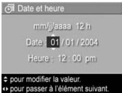 HP PHOTOSMART R507 - Date et heure - 1