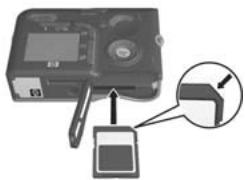 HP PHOTOSMART R607 - Installation d'une carte mémoire (en option) - 2