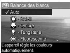 HP PHOTOSMART R607 - Balance des blancs - 1
