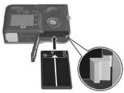 HP PHOTOSMART R607 - Mise en place de la batterie - 2