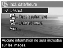HP PHOTOSMART R607 - Incrustation de la date et de l'heure - 1